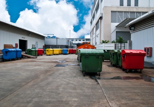 Secure waste management with enclosed skip